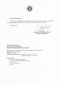 PDD kamu Diplomasisi Egitim Semineri Duyurusu